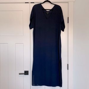 Aritzia Midi Navy Dress